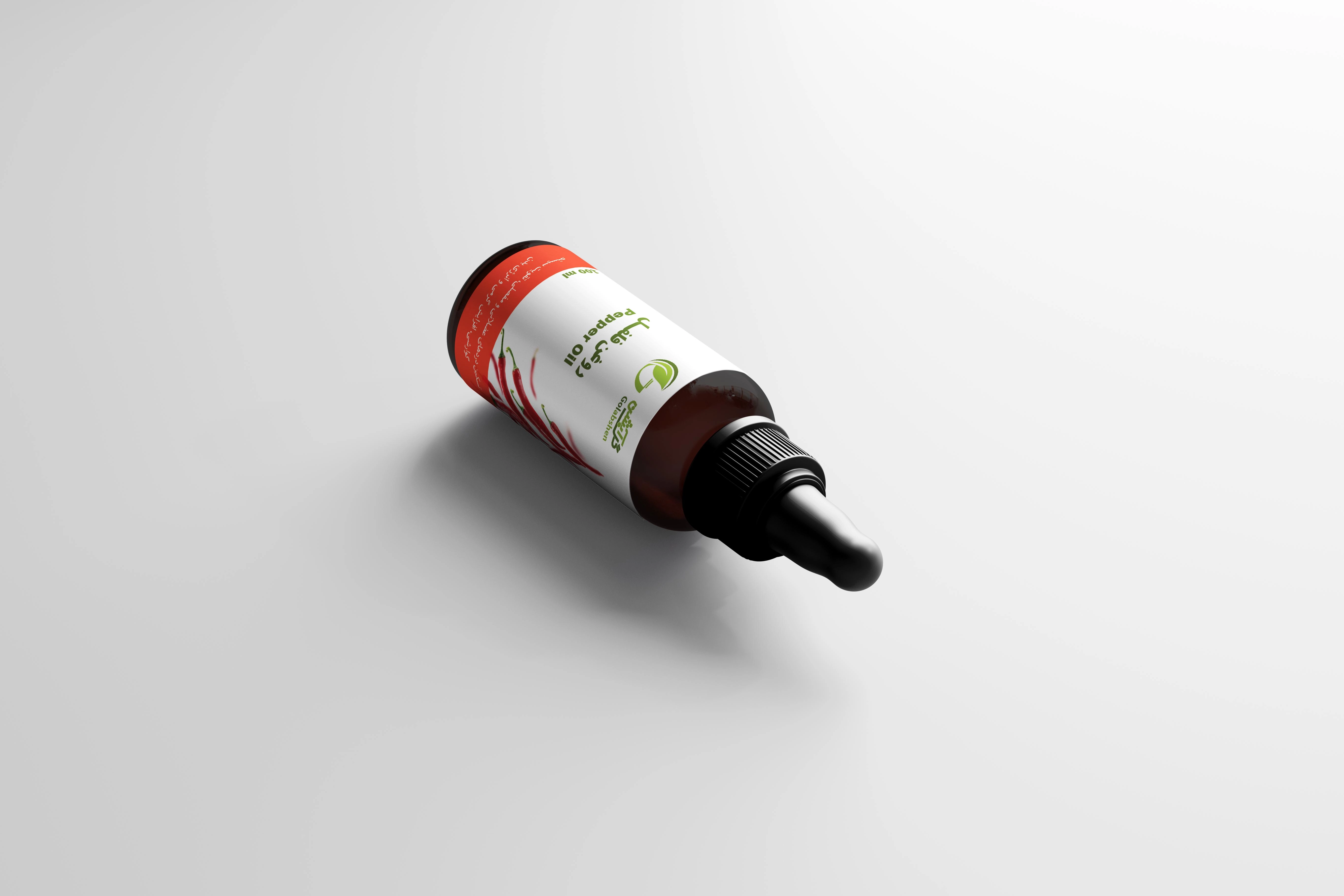 شیشه قهوه ای قطره چکان روغن فلفل