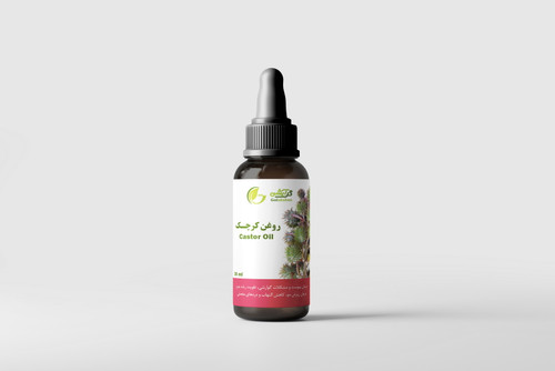 روغن گیاهی زیتون در ظرف قطره چکان شیشه ای قهوه ای