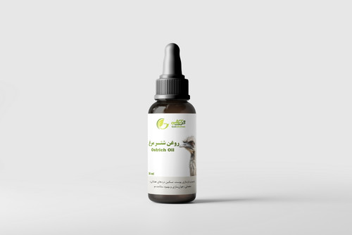 روغن گلیسیرین در ظرف قطره چکان شیشه ای قهوه ای