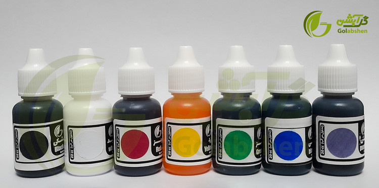 رنگ مایع مجموعه 7 رنگ بسته بندی قطره چکان 20 میل