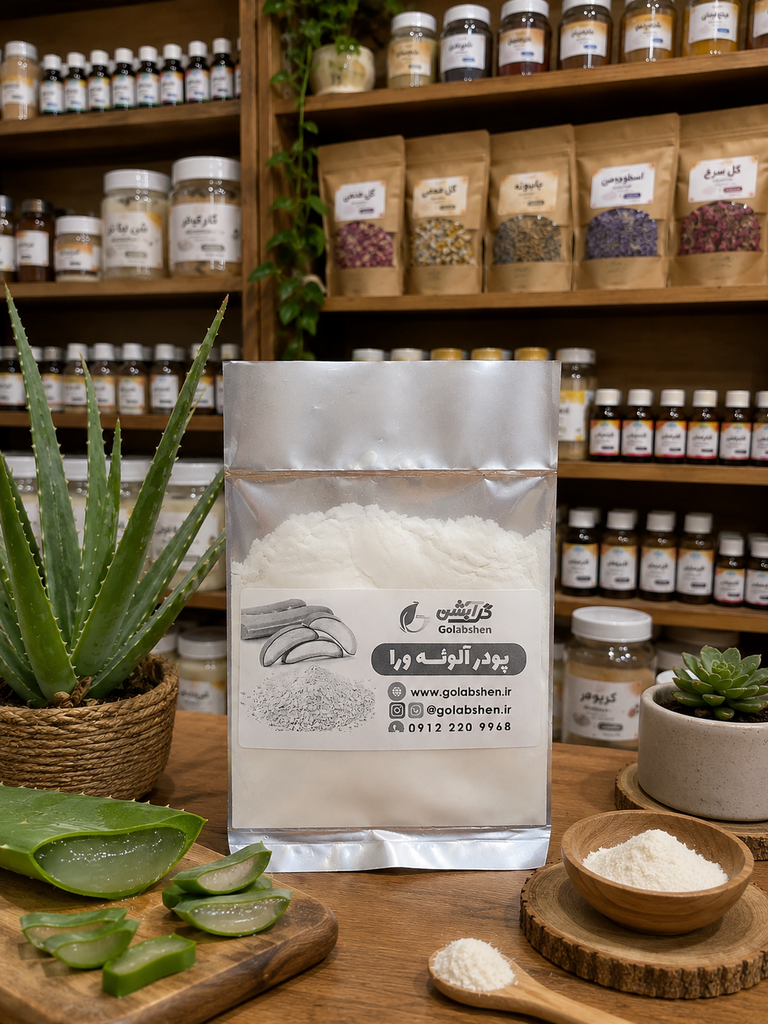 پودر آلوئه ورا خالص ۲۰ گرمی | Aloe Vera Powder